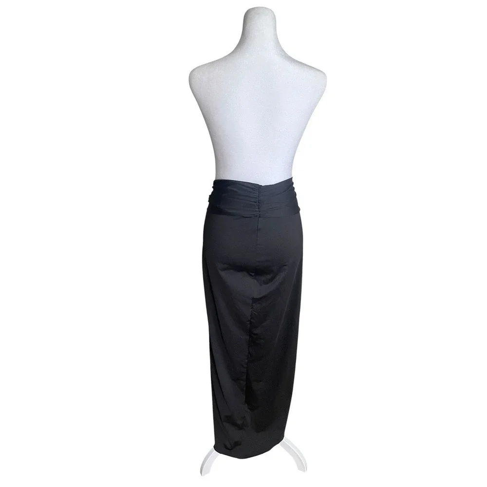 SKIMS Swim Sarong Skirt Onyx Black Cover Up Beach Resortcore Vacation Pool XL